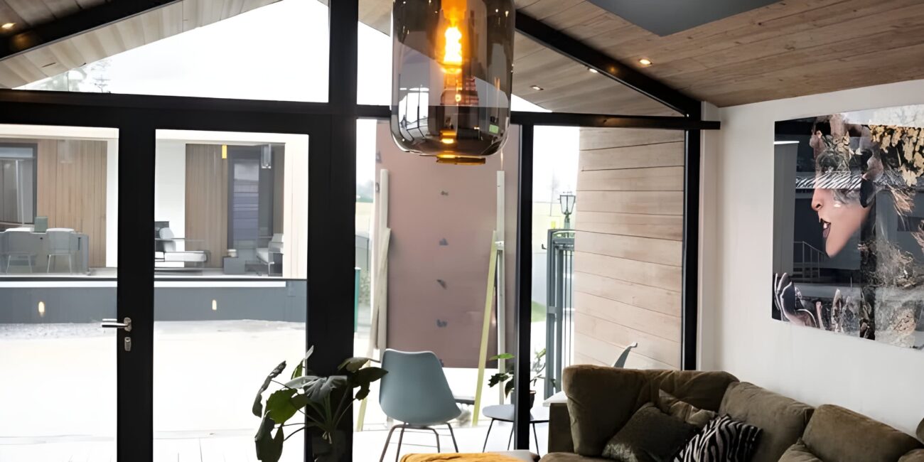 Stijlvol en onzichtbaar verwarmen van werkplekken met elektrische plafondverwarming.